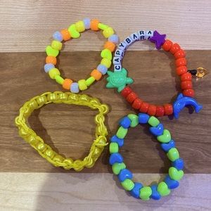 4 Funky Beaded bracelets